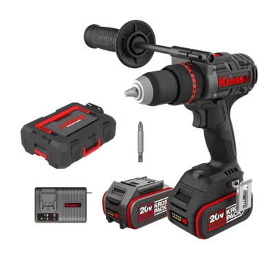 KRESS Hammer Drill 13mm 20V BL 150Nm Kit